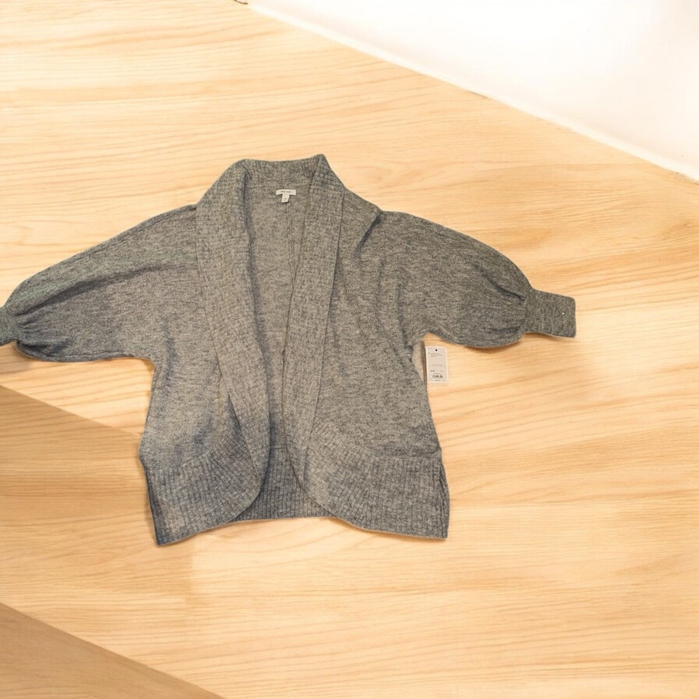 Nine West Heather Gray Knit Cardigan Shawl Cocoon Style (XXL)